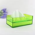 Exquisite red acrylic tissue box with cosmetic